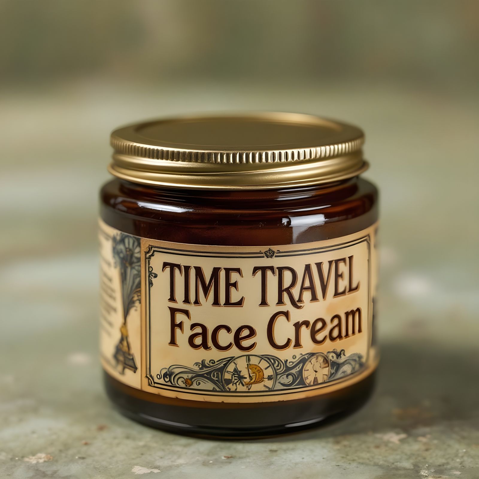 Vintage Cosmetics Label in a Gilded Age Aesthetic