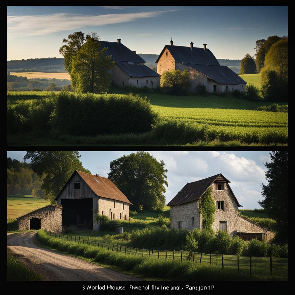 French Farmhouse During World War II