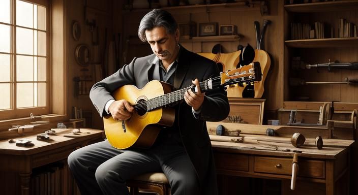 Antonio de Torres in Workshop with Classical Guitar
