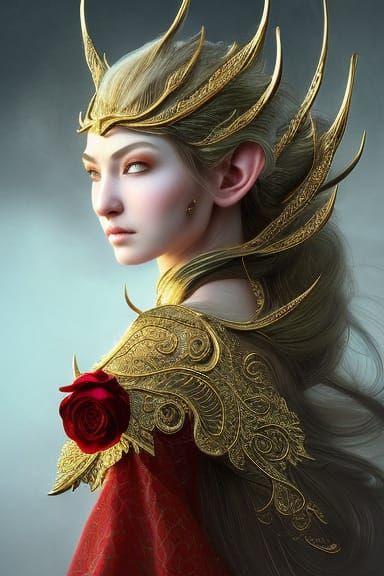 Queen Tchicara from the land of Grinhore wearing the Dragon-blessed crown.