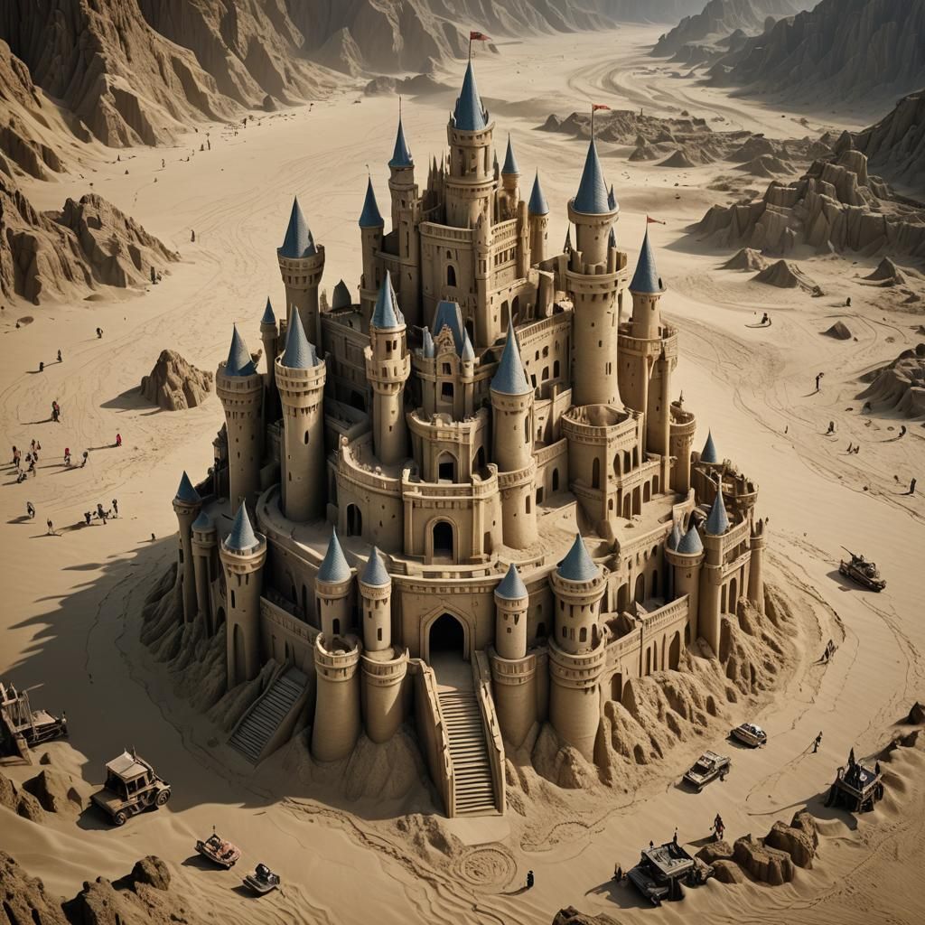 Epic Life-Size Sand Castle: Digital Matte Painting