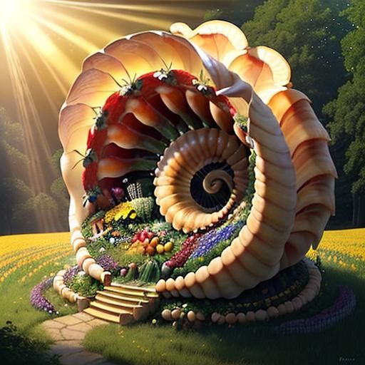 Nautilus Cornucopia of Jewels and Flowers