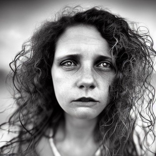 Shimmering Eyes Portrait in Artistic Style