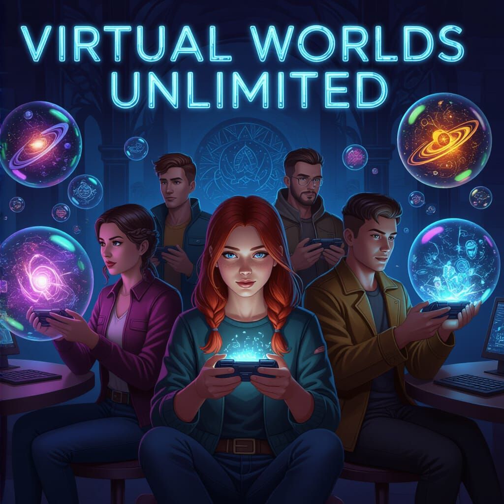 Virtual Worlds Unlimited Sci-Fi Book Cover Art