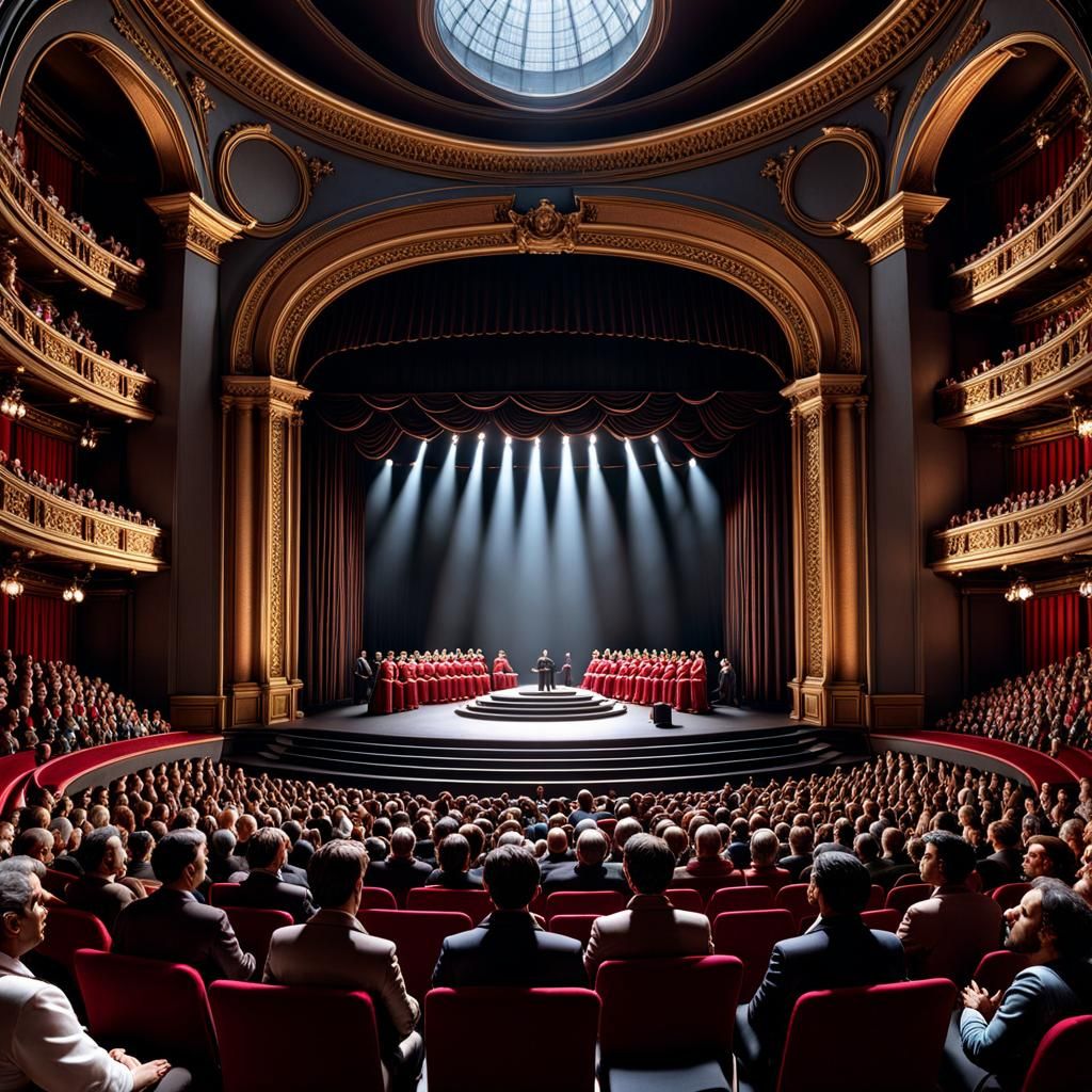 Spectacular Opera Stage in Baroque Style, 8K