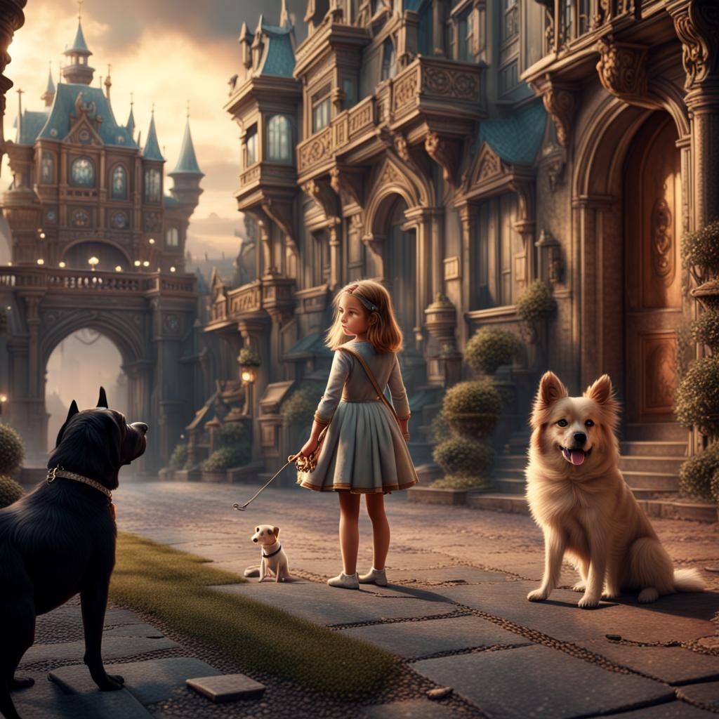Princess and Dog: Digital Matte Painting