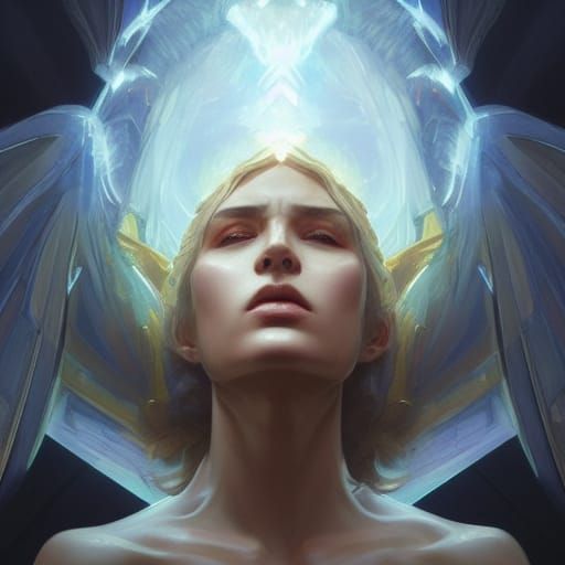 Hyperdetailed Archangel Portrait in Unreal Engine 5