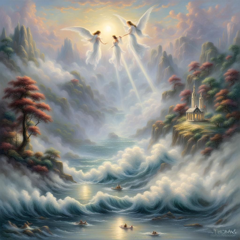 Ethereal Angels from Neptune in Hyperdetailed Fantasy