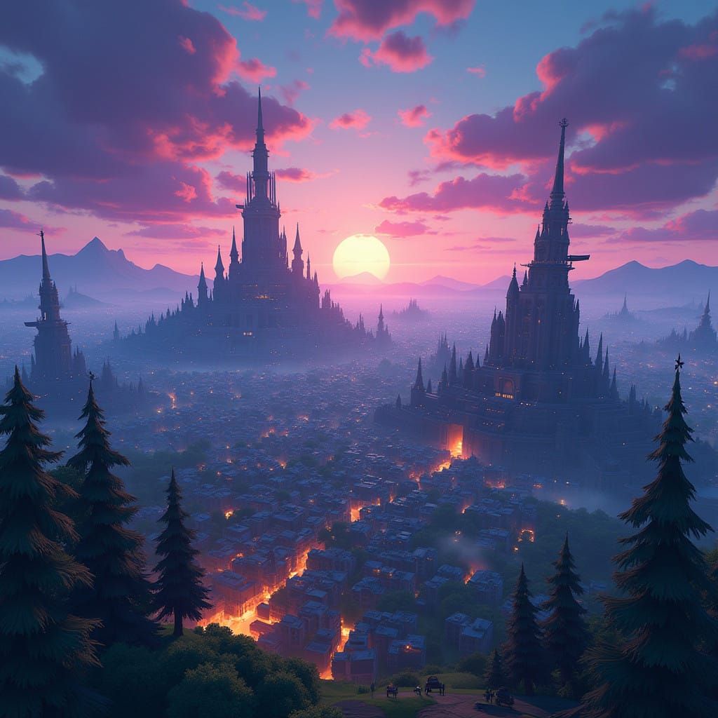 Epic Fortnite Landscape in Cinematic Digital Art