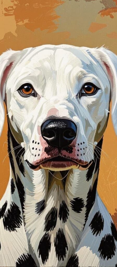 Dalmatian Portrait Without Ears: A Striking Close-Up