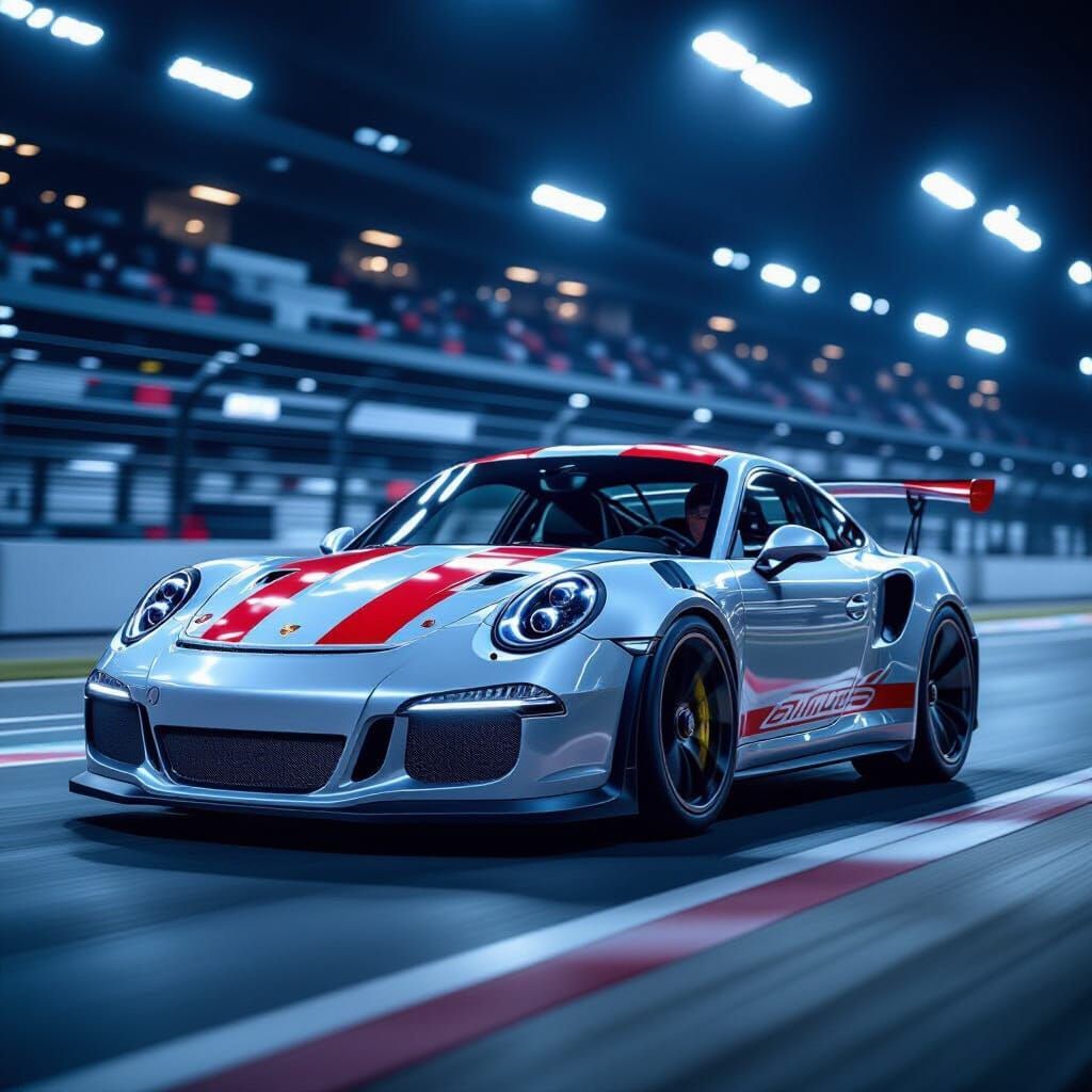 Porsche GT3RS at Le Mans: Photorealistic Automotive Photogra...