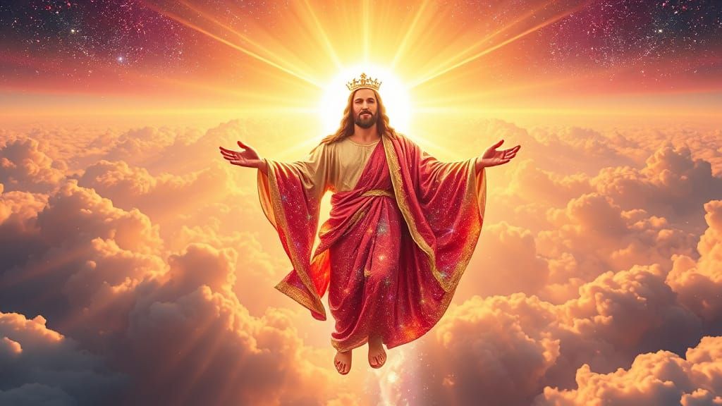 Cosmic Christ in Radiant Robes Ascends to Glory