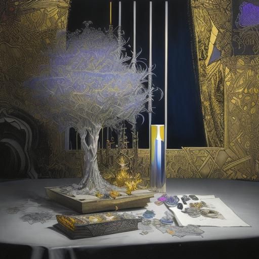 Surreal Expressionist Painting in Triadic Colors