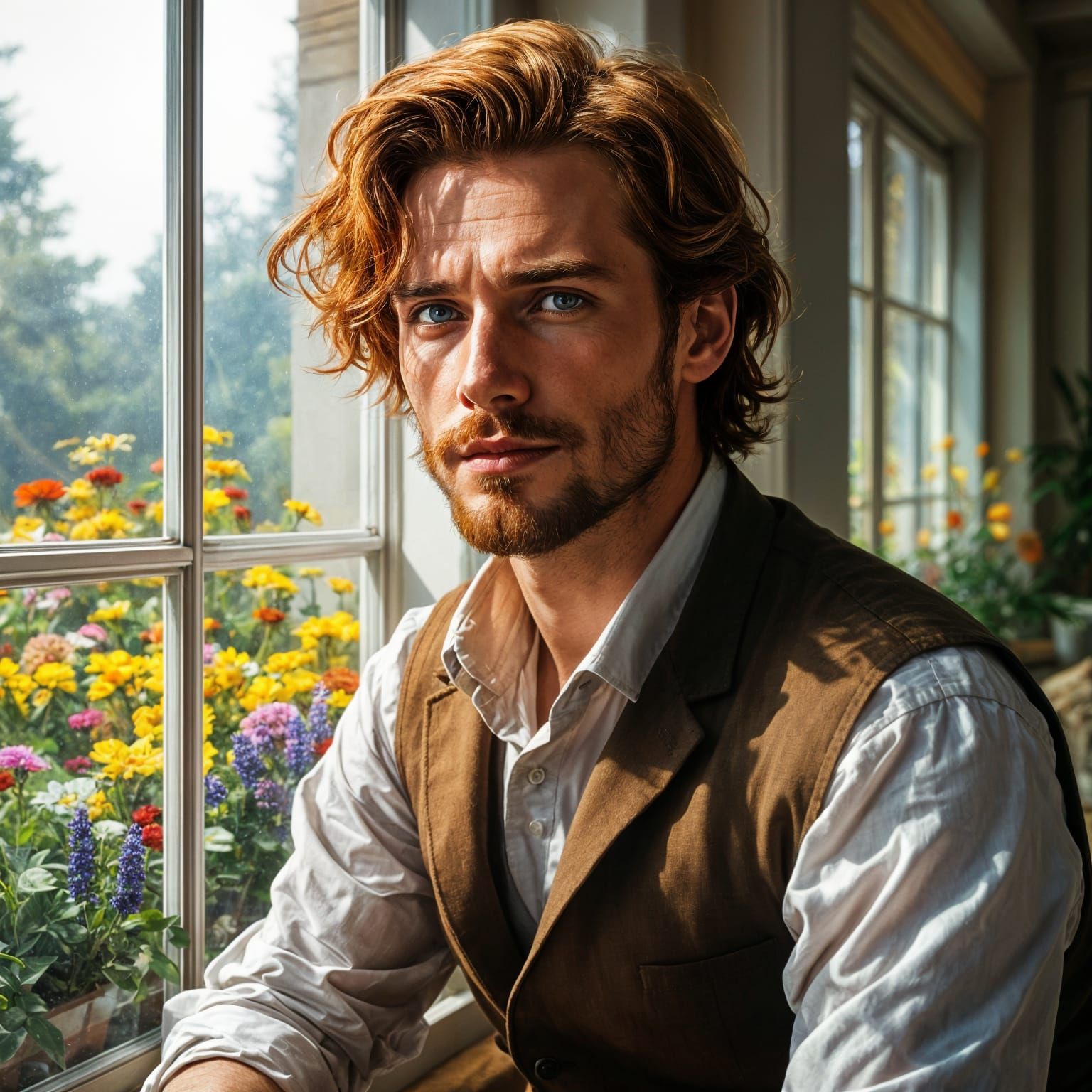 Elegant Portrait of a Man with Heterochromia