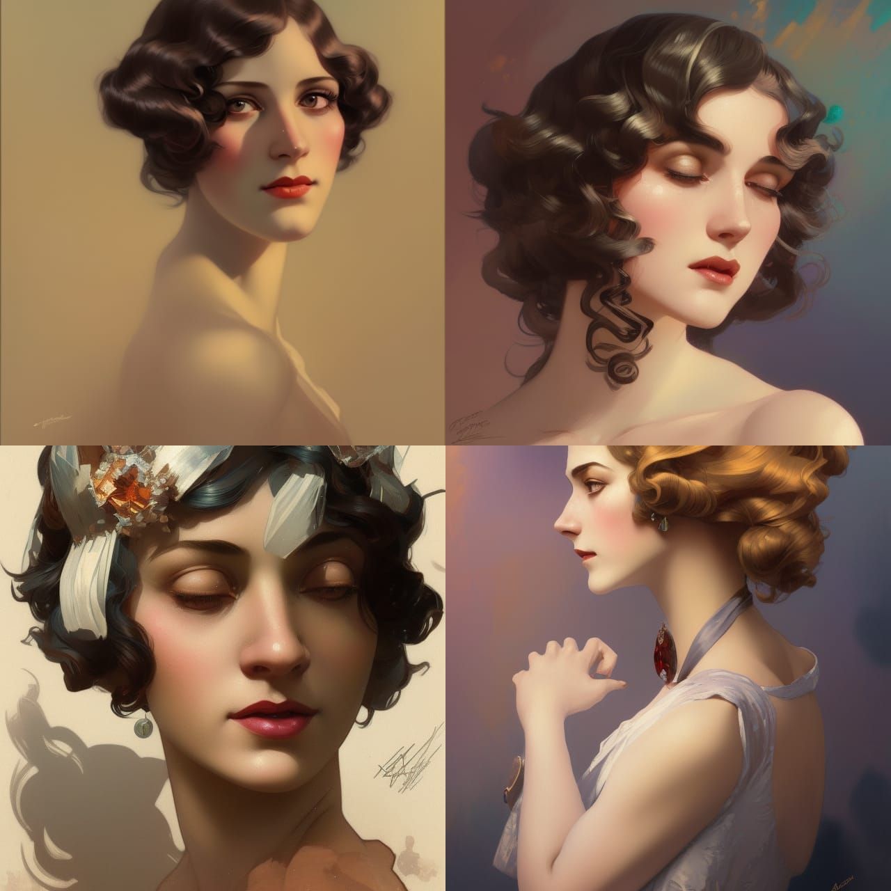 1920s Style Portrait with Dynamic Lighting
