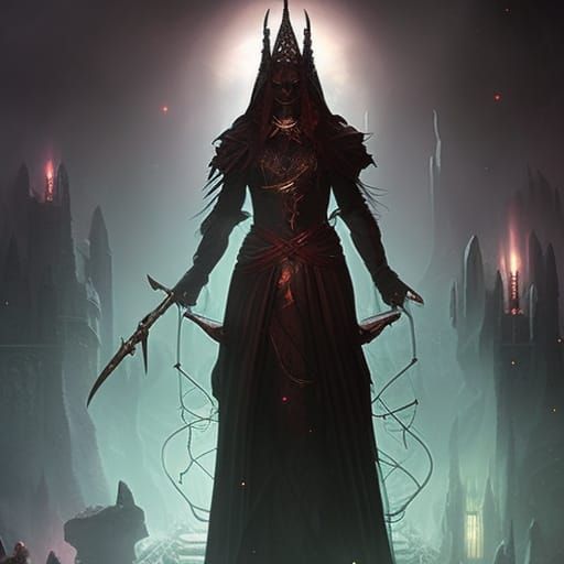 Creepy Occult Lord of Illusions in Witchcore Style