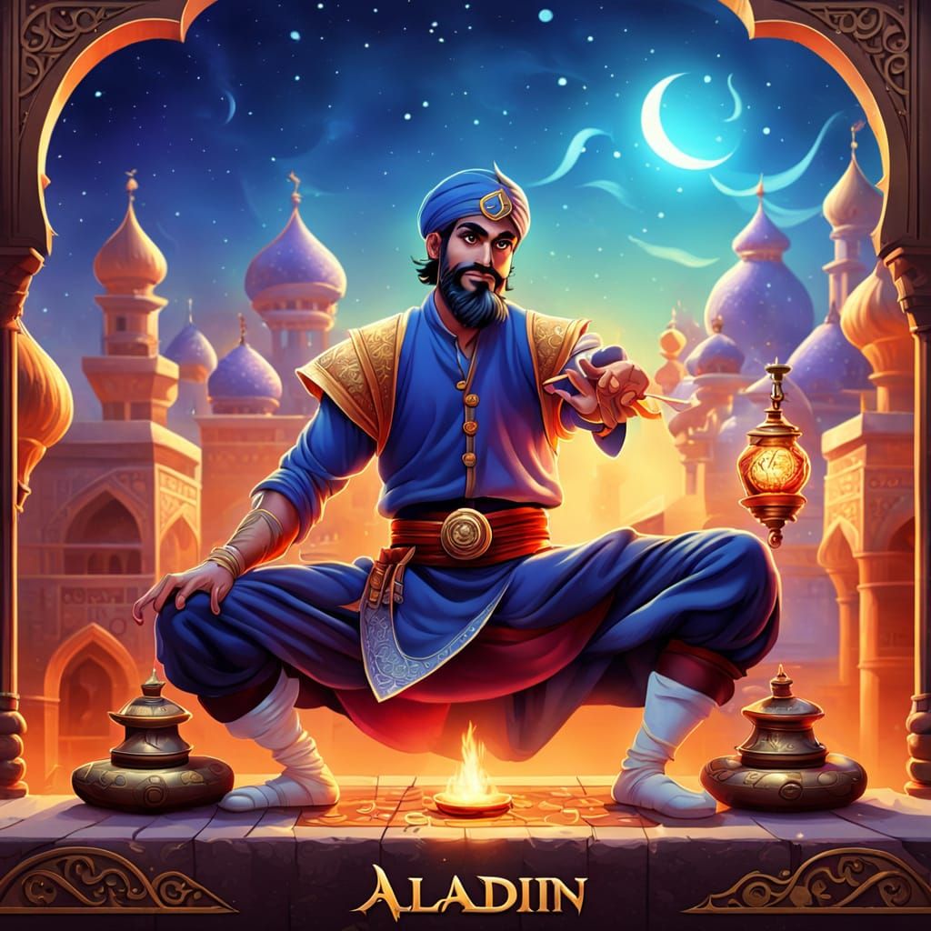 Pixel Art Aladdin Game with Magic