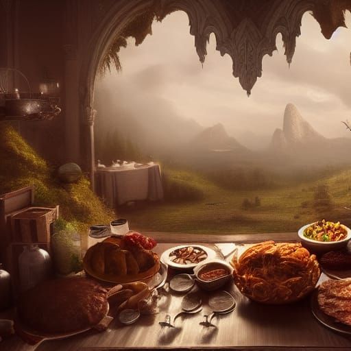 Epic Food Still Life: Digital Matte Painting