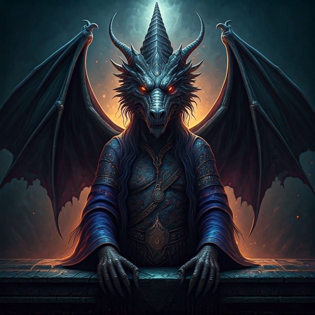 Fantasy Sorcerer Conjures Majestic Dragons in Vibrant Digita...