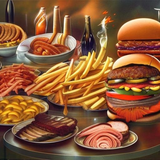 Extravagant Feast: A King's Table in Detailed Matte Painting