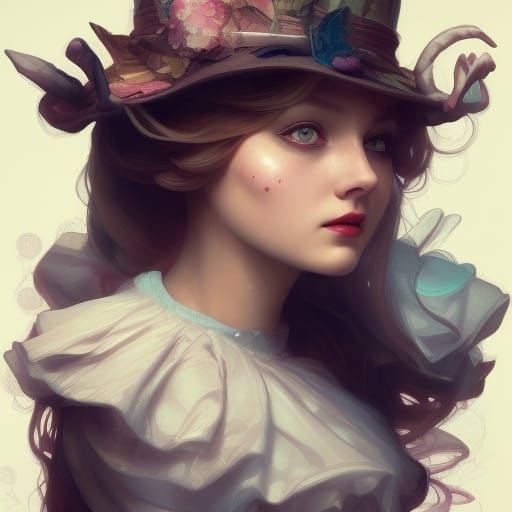 Alice in Wonderland Portrait in Artgerm Style