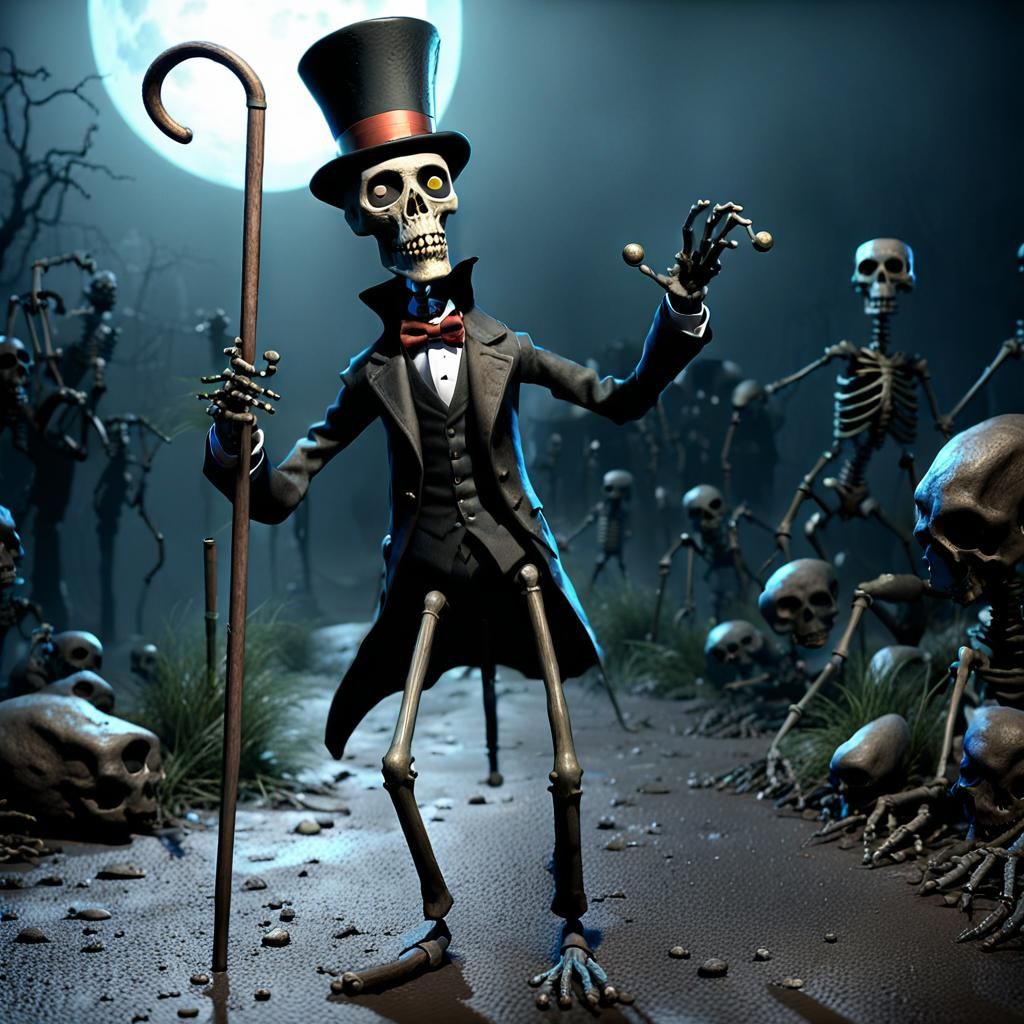 Skeleton Emerges: 3D Animation in Sinister Style