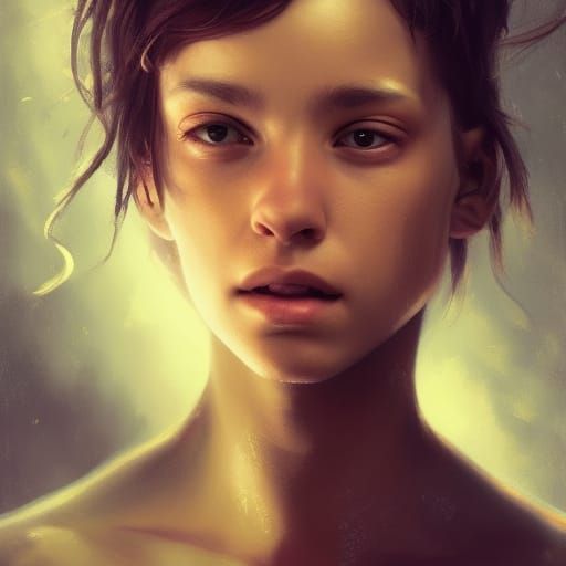 Hair Cave Portrait in Art Nouveau Style