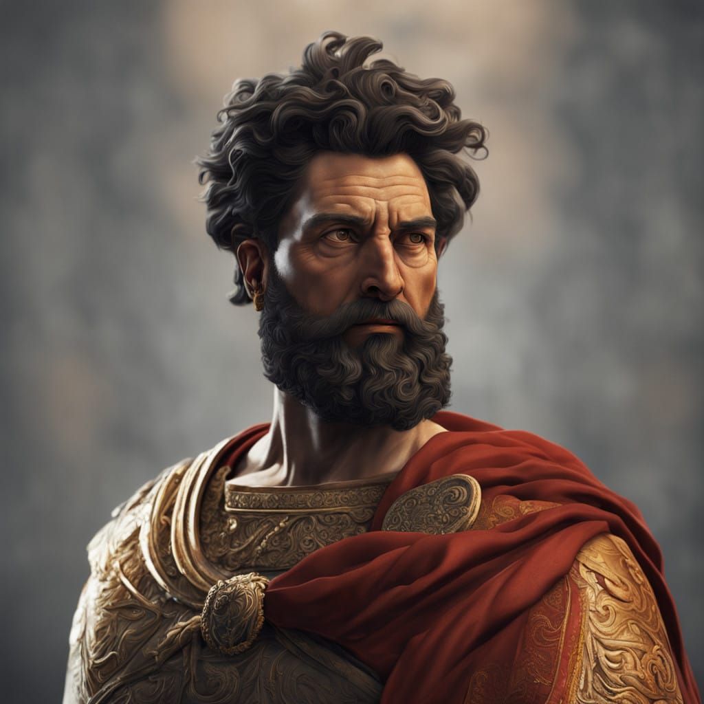 Classical Roman Consul in Elegant Attire