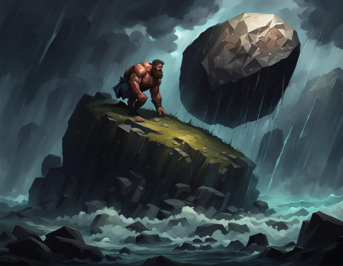 Polyphemus Cyclops: Boulder Lifting on Stormy Isle