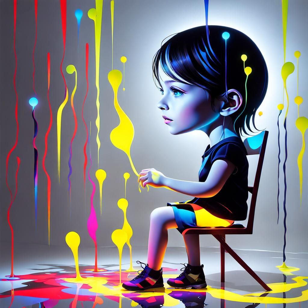 Abstract UV Light Painting: Resisting Pointlessness