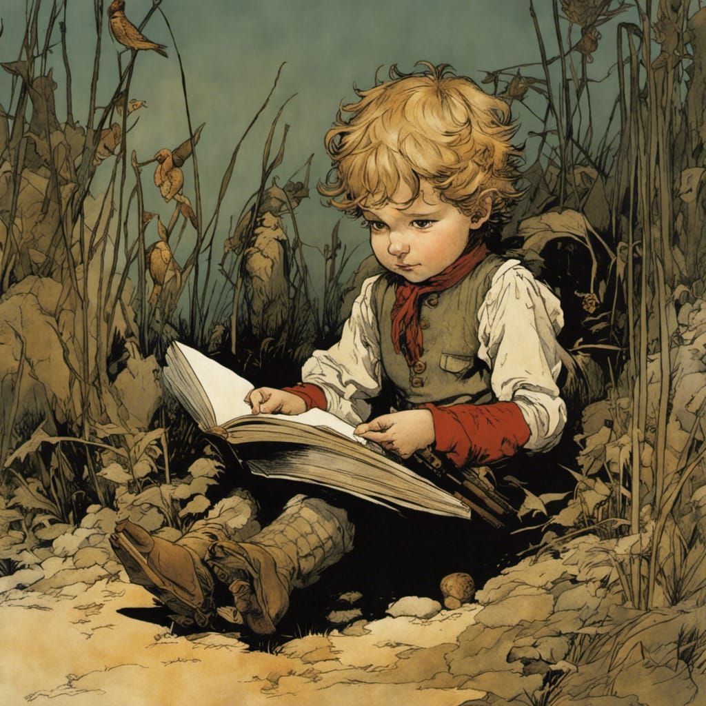 Charming Rascal Illustration in Fantasy Art Style