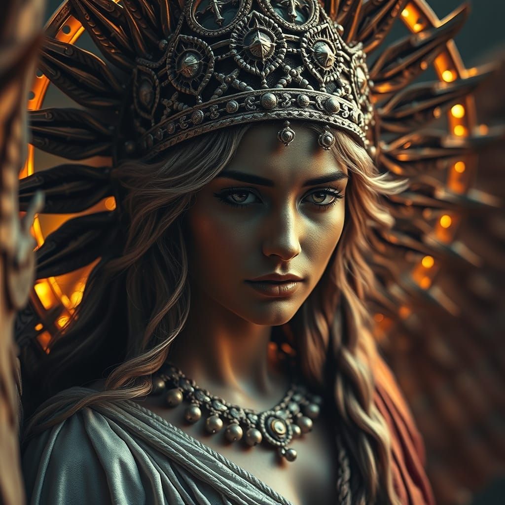 Goddess of the Sun in Golden Splendor