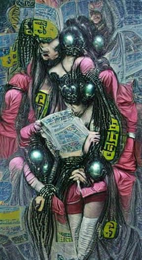 Retrofuturistic Cybergoth Comic Book Cover