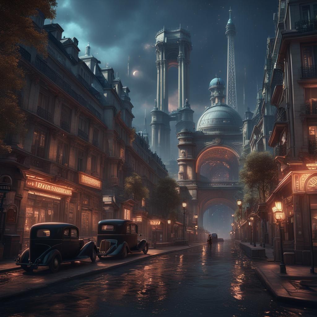 Cyberpunk Paris: A Retro-Futuristic Vision
