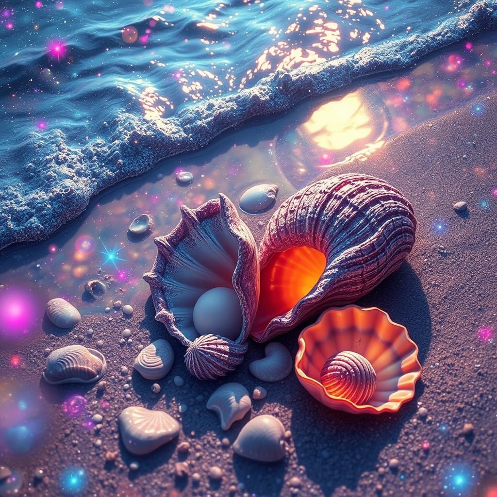 Vibrant Shells in Cosmic Ocean Waters