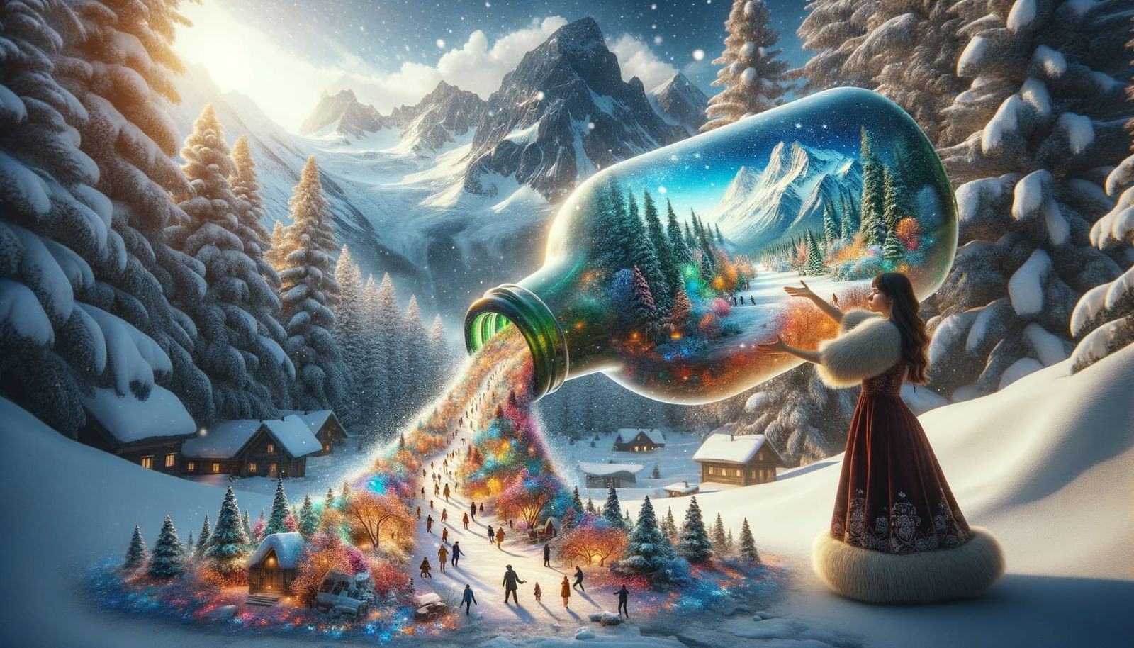 Magical Winter Paradise Unfolds in Radiant HDR