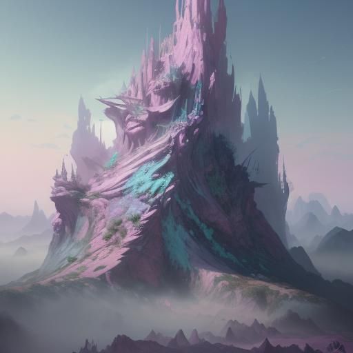 Pastel Color Palette in Detailed Matte Painting