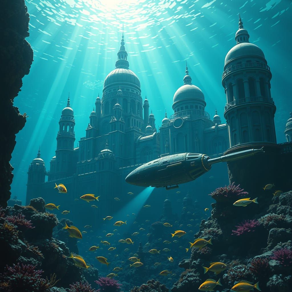 Art Deco Underwater City Ruled by Aquatic Supervillain