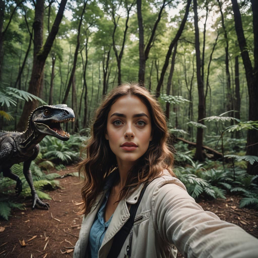 Influencer Selfie in Cinematic Film Style