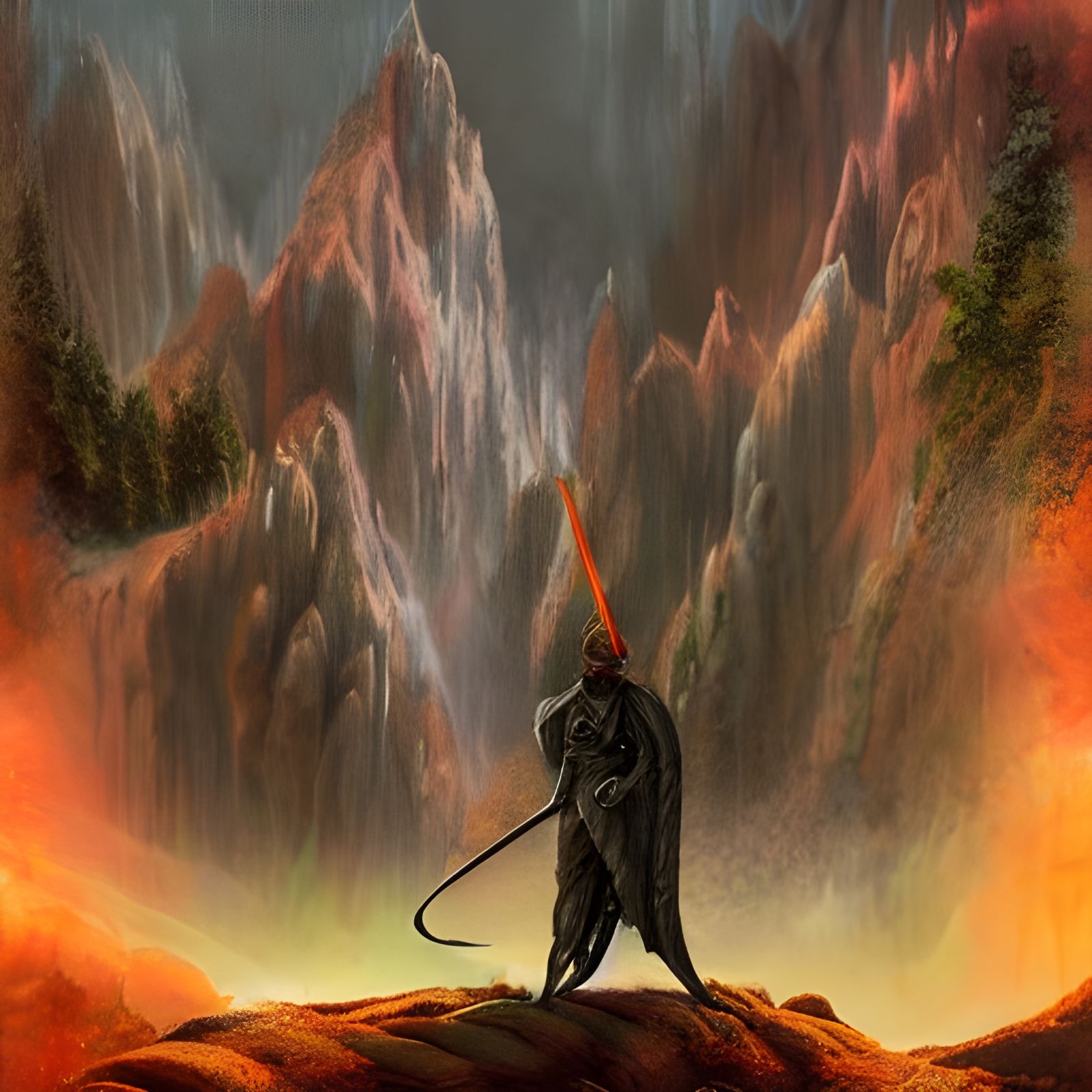 Detailed Magic Sword Matte Painting