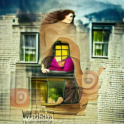 Woman at Window: Photoillustration Style