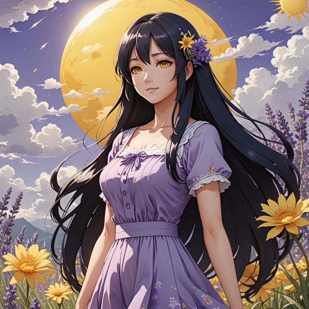 Anime Portrait of a Woman in a Sundress