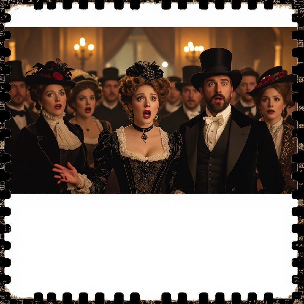 Victorian Crowd Reacts in Shock and Horror