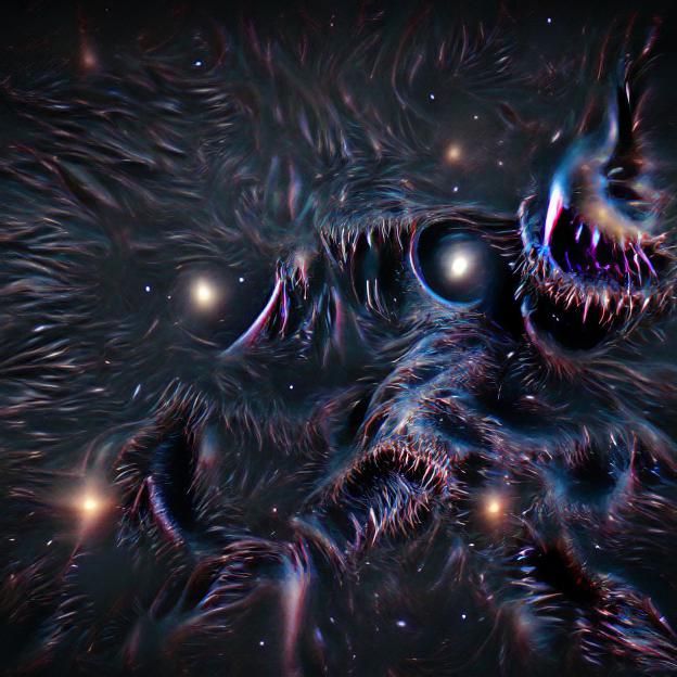 Creepy Starry Space Monster in 8k Resolution
