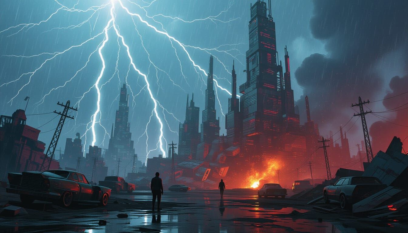 Cyberpunk Junkworld: Wasteland Storm in Low Gravity