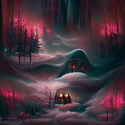 Sinister Cozy Forest Landscape