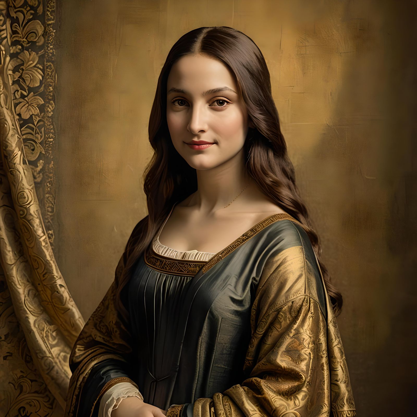 Young Mona Lisa with a Smile.