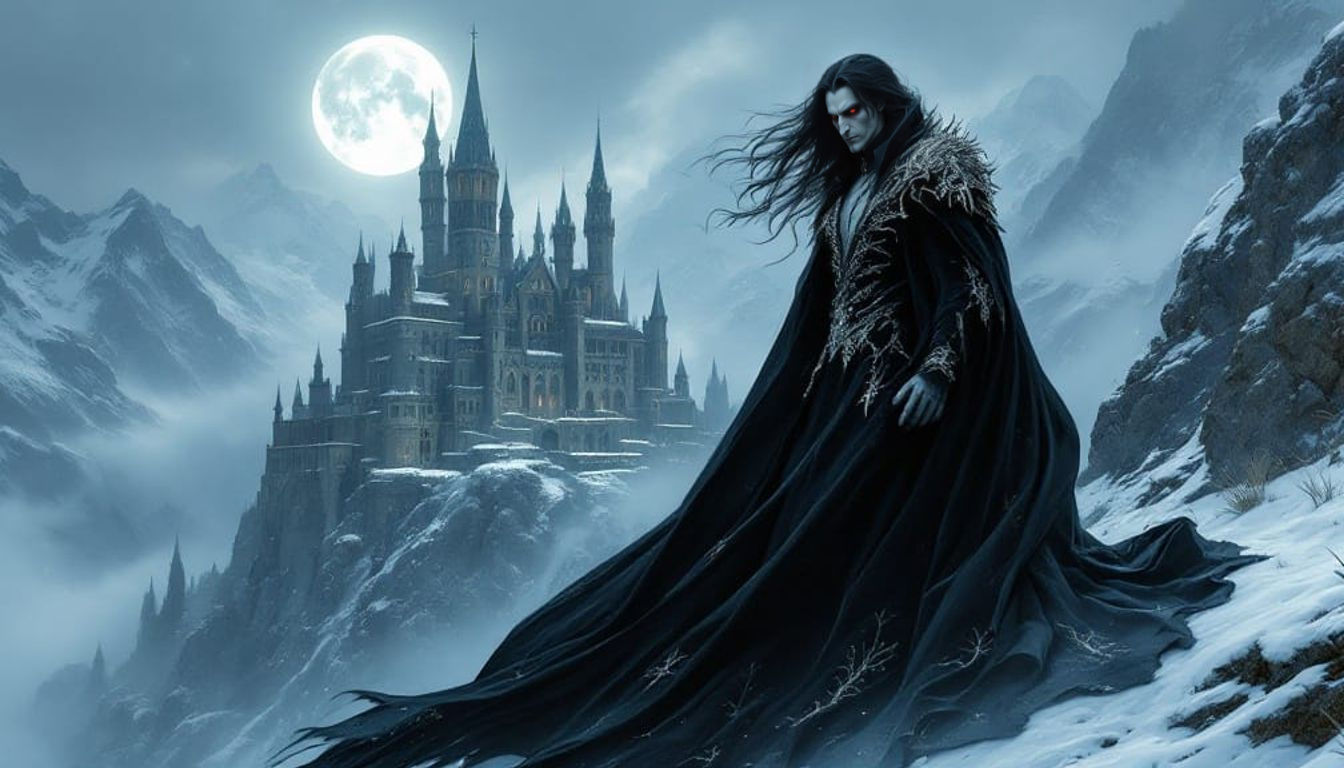 Majestic Vampire Lord in Dark Fantasy Style