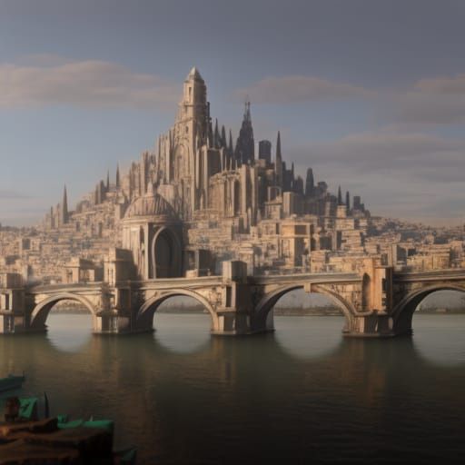 High Fantasy Roman City with French Architecture