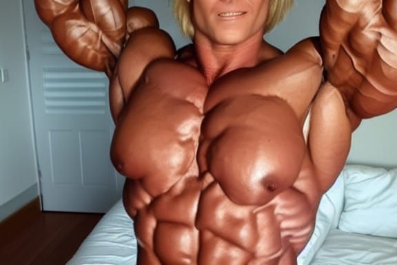 Ripped Finnish Female Bodybuilder with Muscular Physique